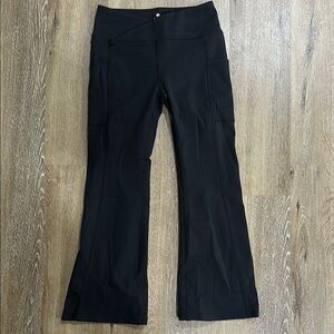 NWT girls small flare leg fleece lined leggings